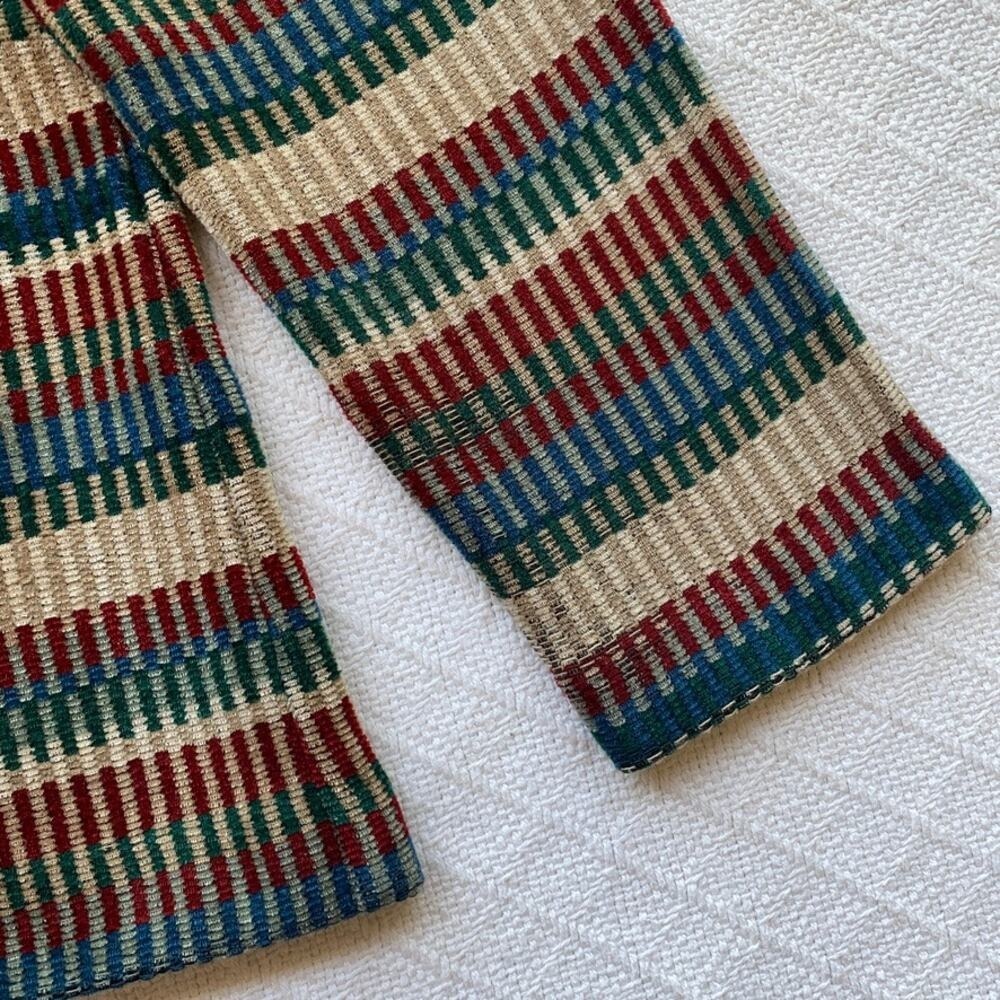 Alfred Dunner Multicolor Stripe Woven Chenille Button Up Light Jacket Retro Vntg - Picture 7 of 7